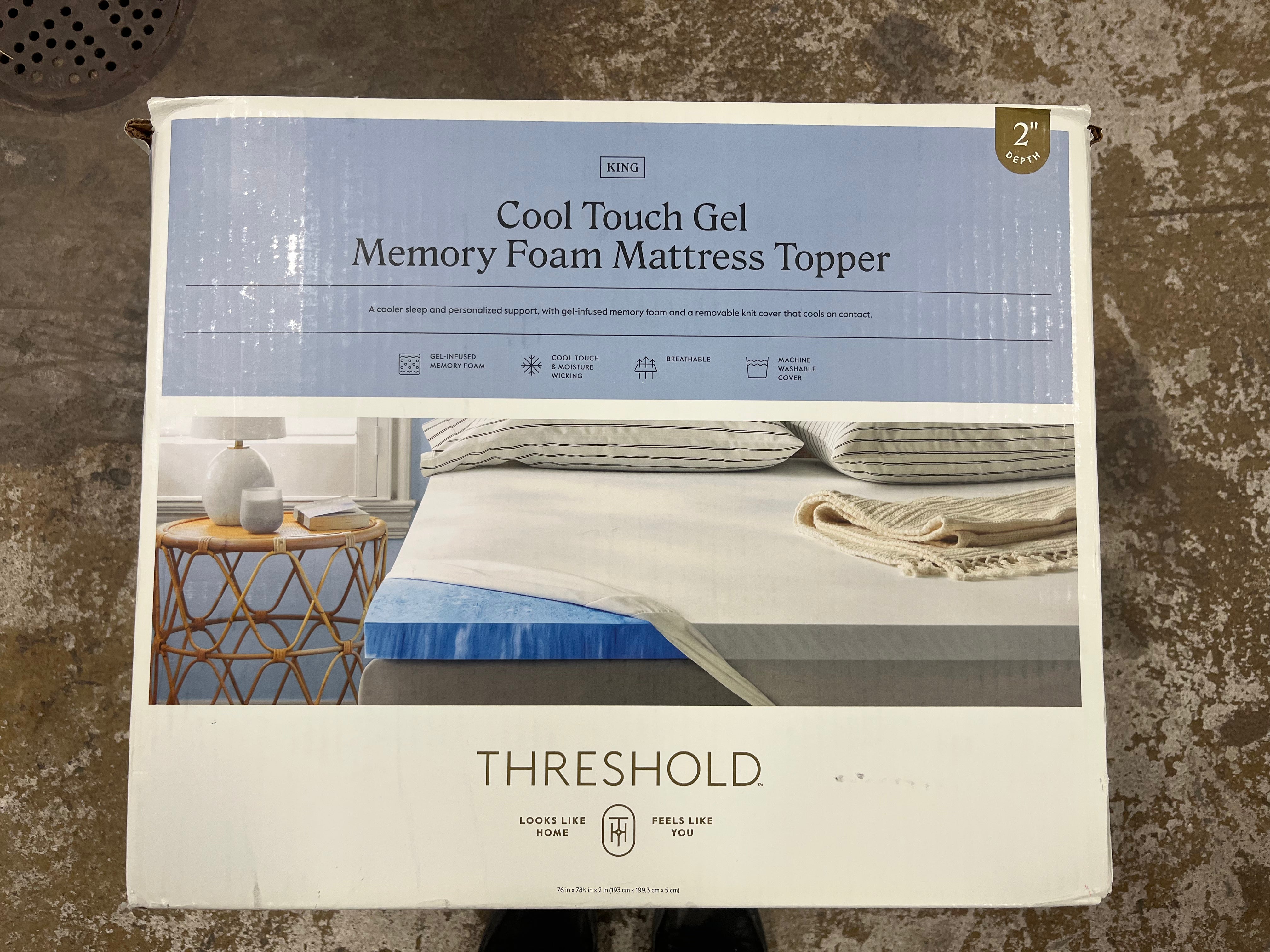 2" Cool Touch Memory Foam Mattress Topper