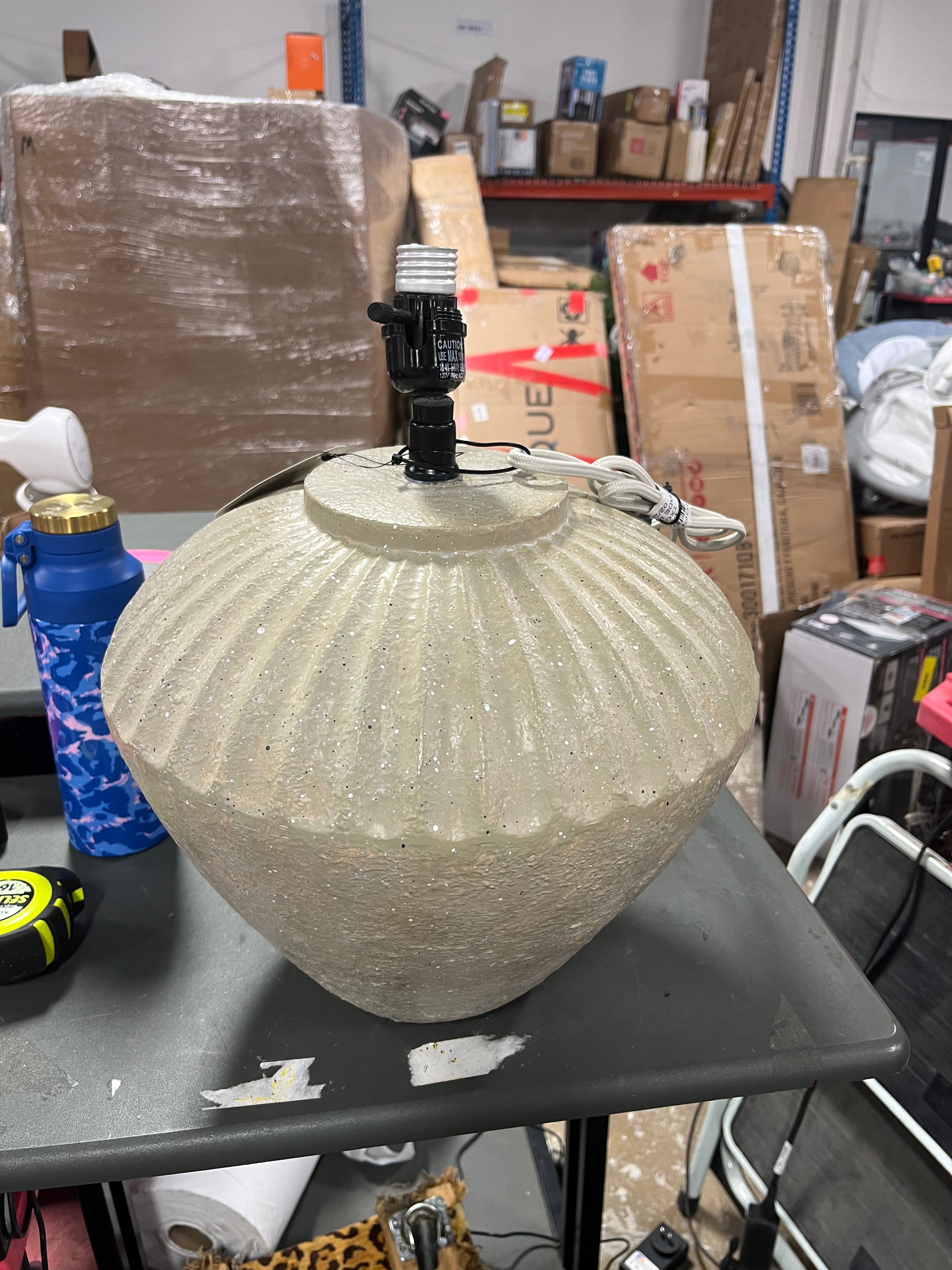 Ceramic Table Lamp Tan