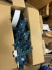 Pre-lit Slim Light Navy Tinsel Alpine Fir Artificial Christmas Tree White LED Lights