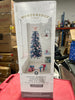 Pre-lit Slim Light Navy Tinsel Alpine Fir Artificial Christmas Tree White LED Lights