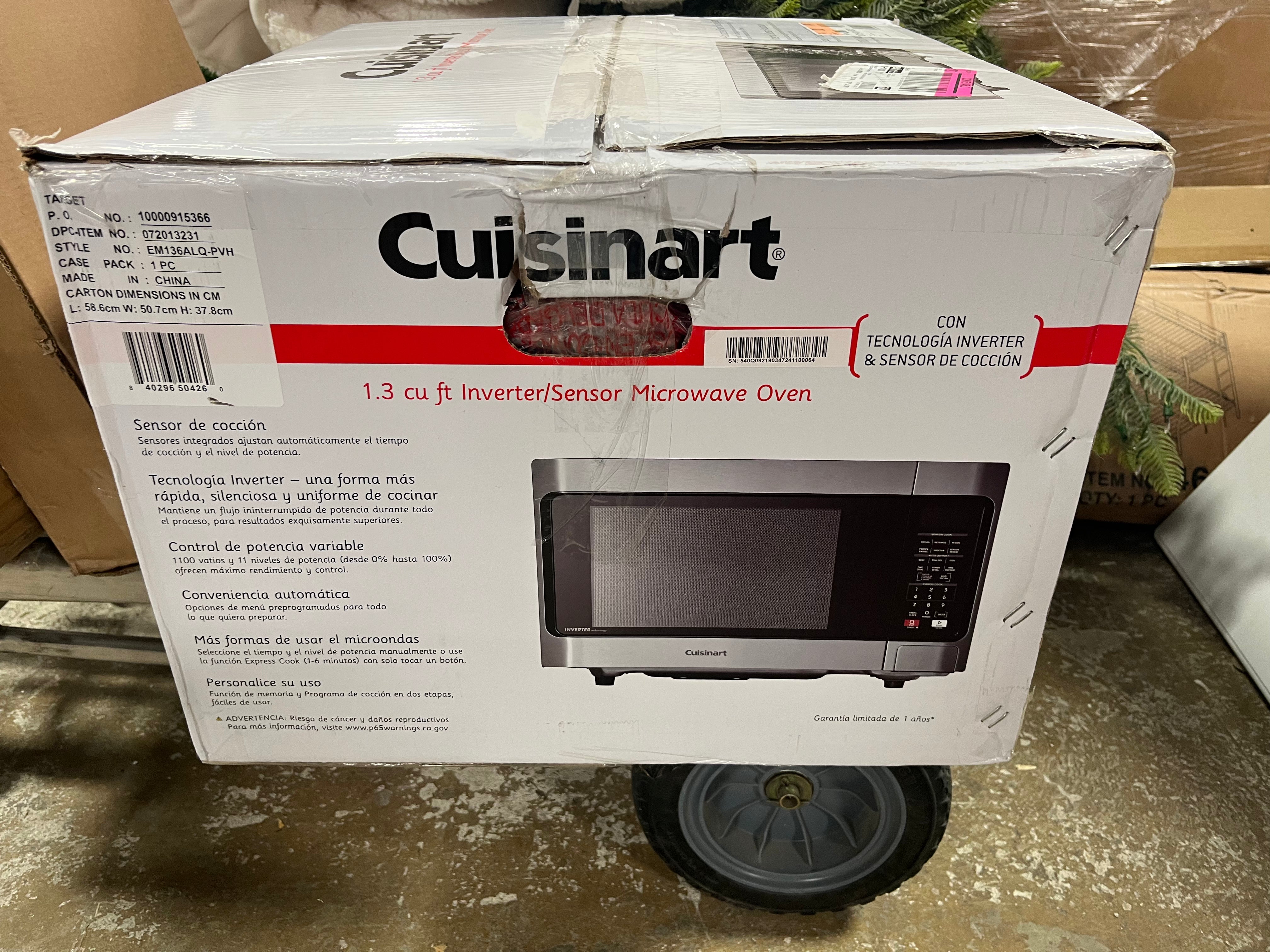 Inverter/Sensor Microwave Oven: Countertop, Child Lock, 11 Programs, Black