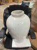 Terracotta Vase Made Of Stoneware In Distressed White Finish