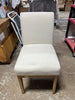 Upholstered Natural Wood Slipper Dining Chair