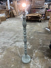 Turned Wood Floor Lamp Gray