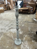 Turned Wood Floor Lamp Gray