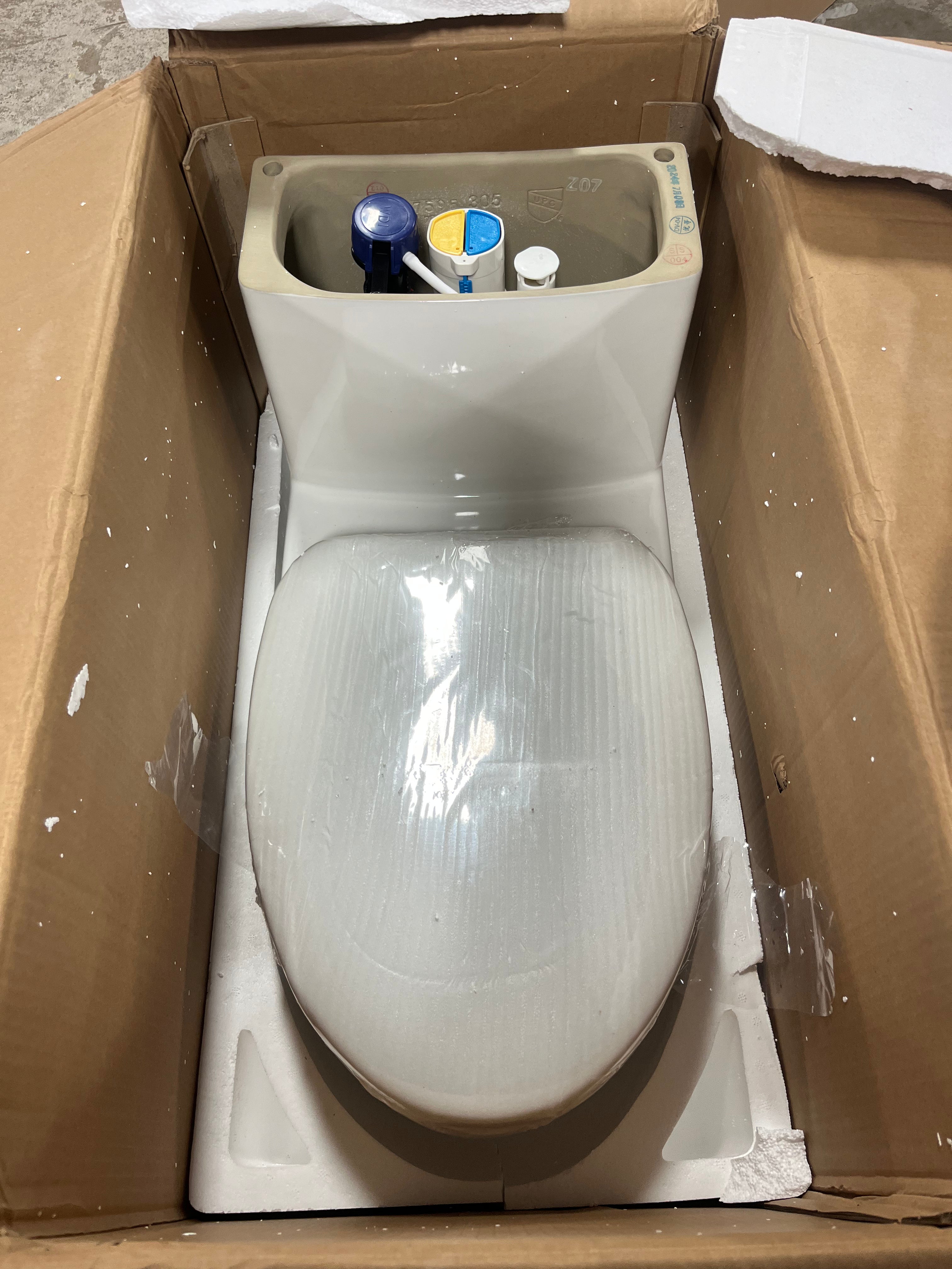 Black Ally Standard Bathroom Toielt, Modern Toilet with Comfort Chair Height Floor Mounted(Seat Included)