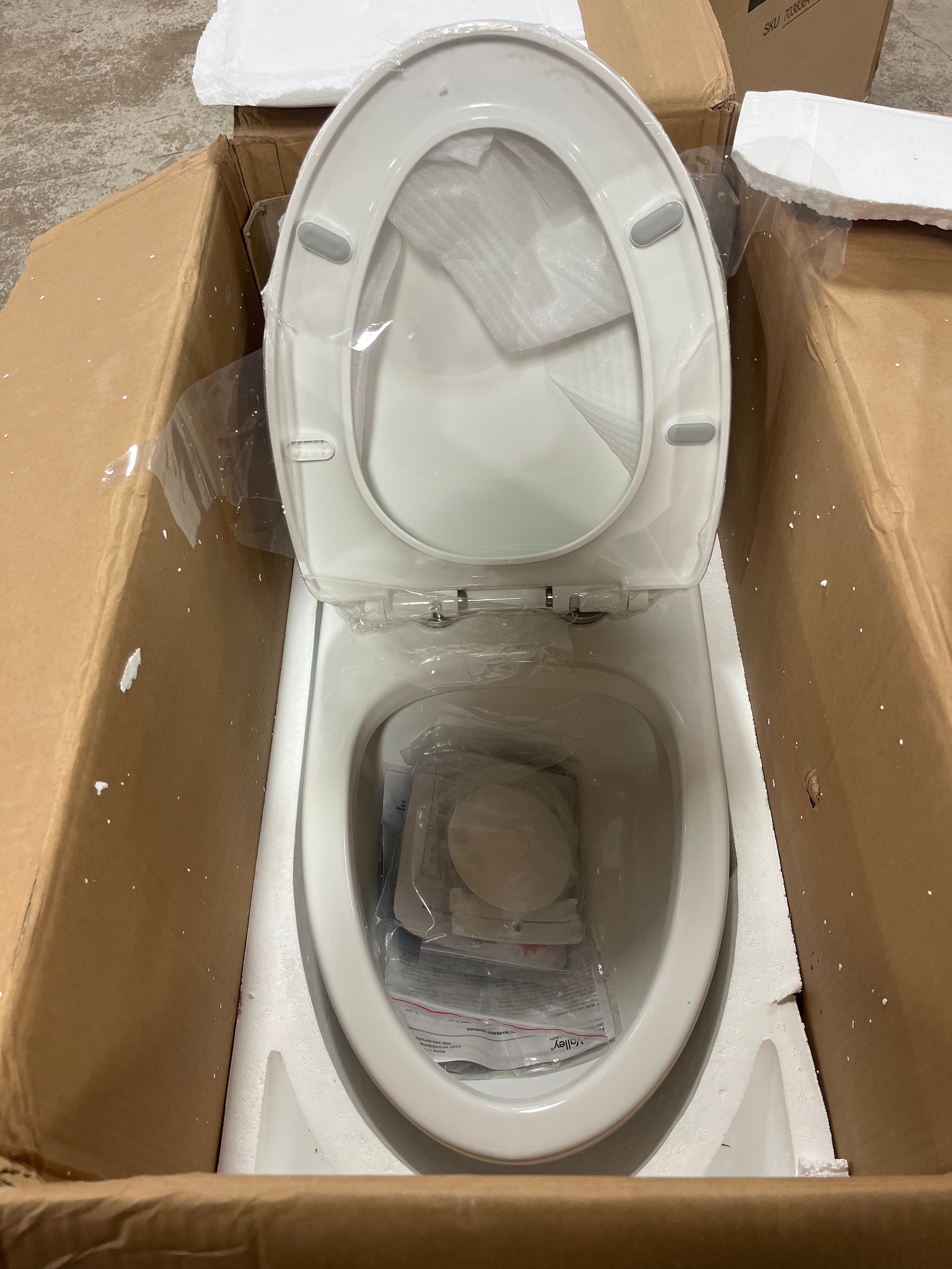 Black Ally Standard Bathroom Toielt, Modern Toilet with Comfort Chair Height Floor Mounted(Seat Included)