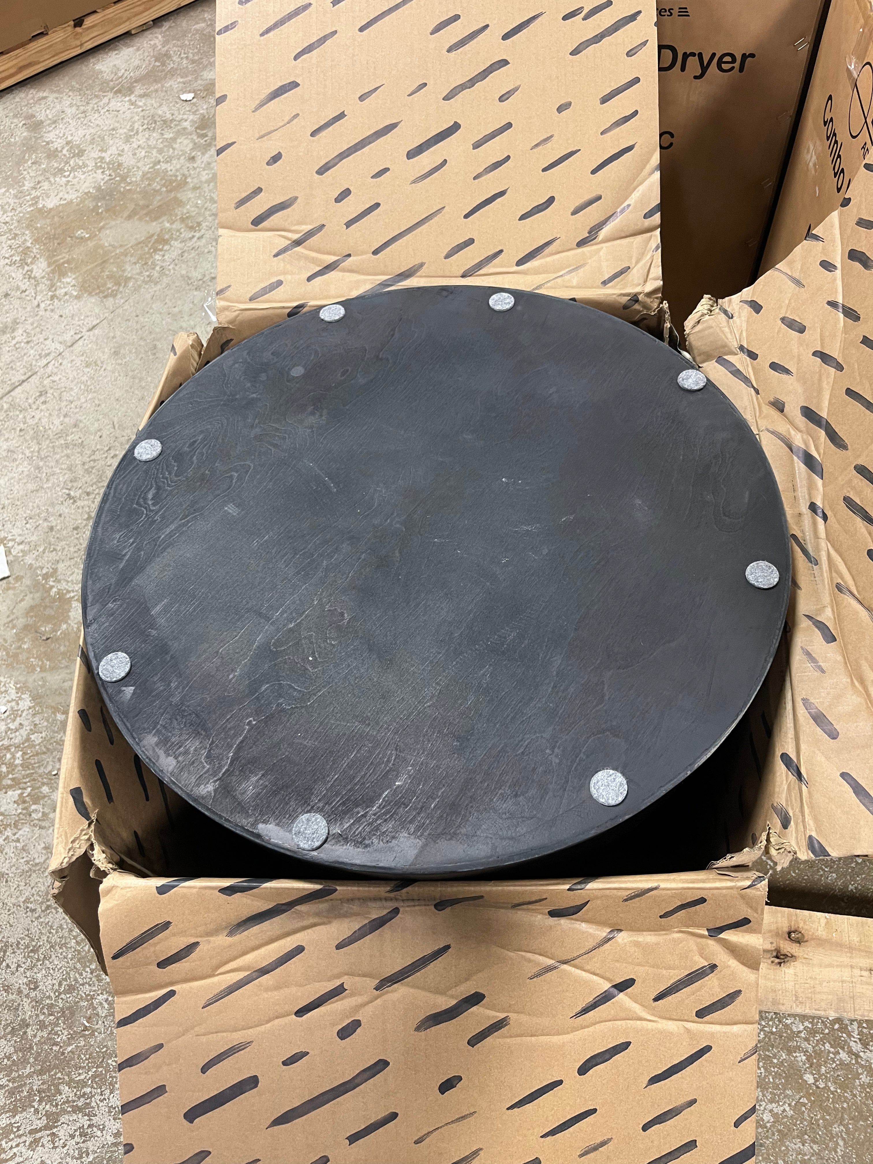 Solid Oak Wood Round Pedestal Dining Table Base – Salvage & Co Indy