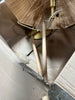 Floor Lamp Gold Iron with Tapered Rattan Shade - ETL Listed, Dimmable