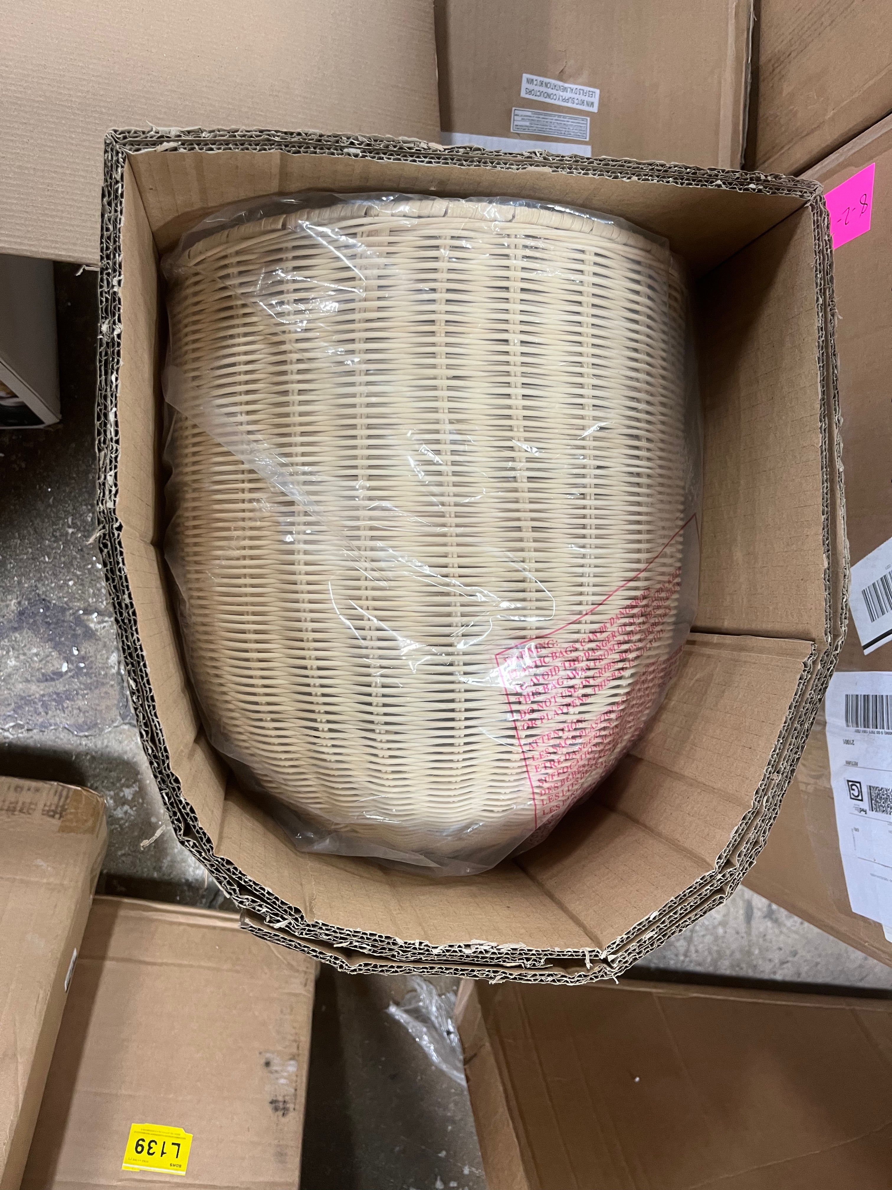 Addison Arc Floor Lamp with Natural Rattan Shade – Salvage & Co Indy