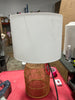 Rattan Diagonal Weave Table Lamp Tan