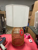 Rattan Diagonal Weave Table Lamp Tan