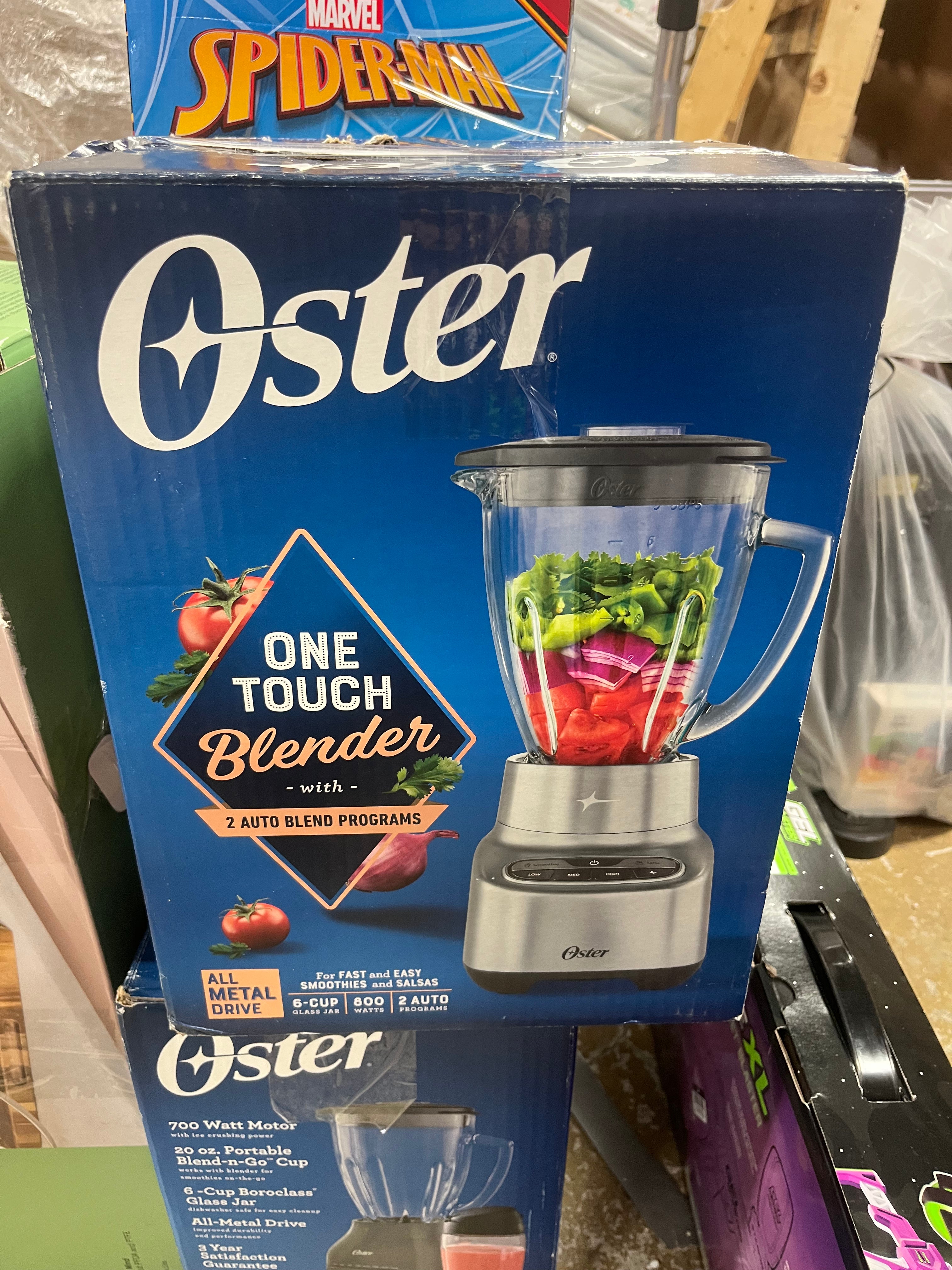 2-in-1 One Touch Blender - Stainless Steel: Glass Jar, 6 Speeds, Smoothies, Ice Crush, Dishwasher-Safe Parts