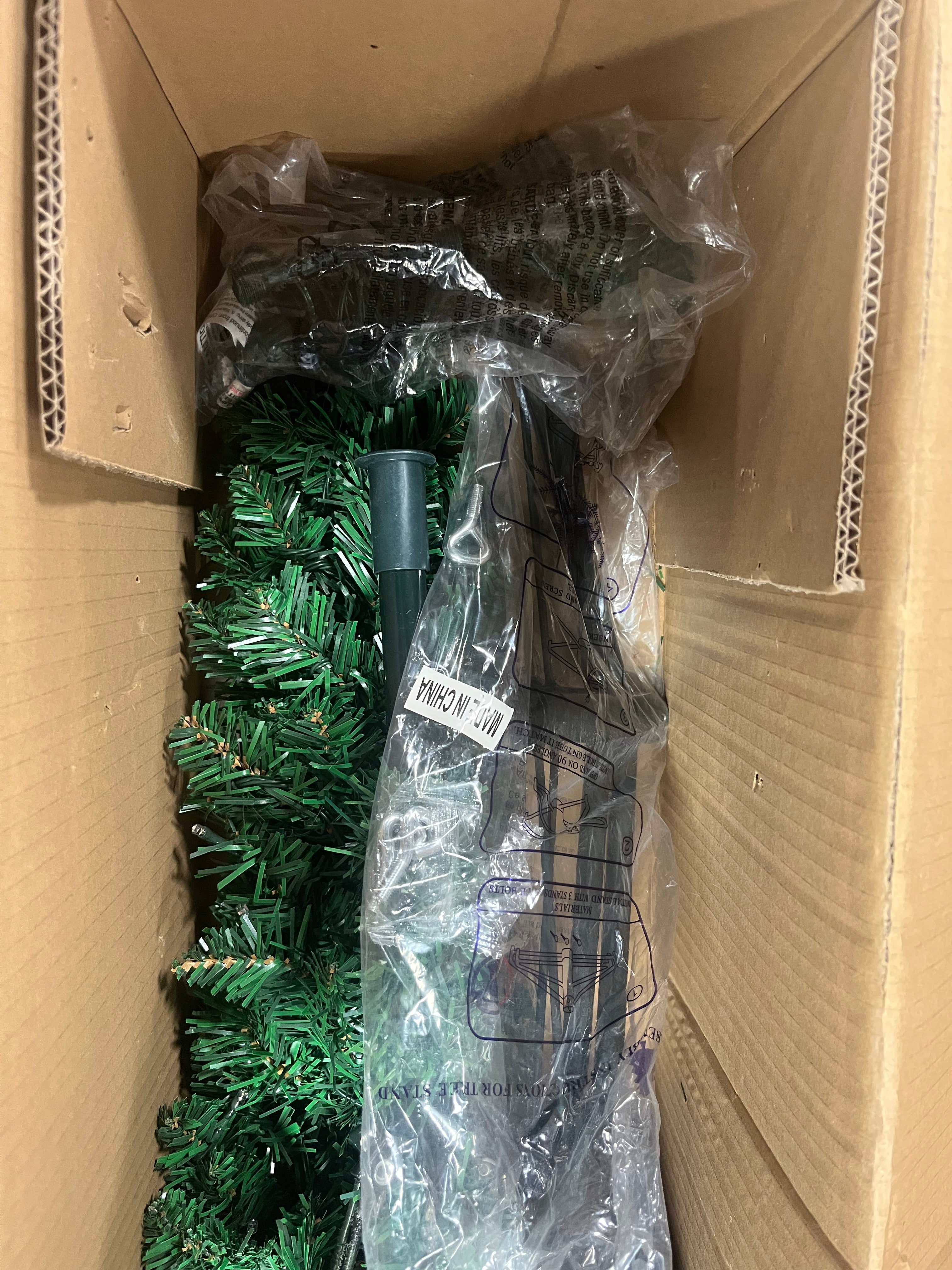 Pre-lit Hinged Pencil Christmas Tree
