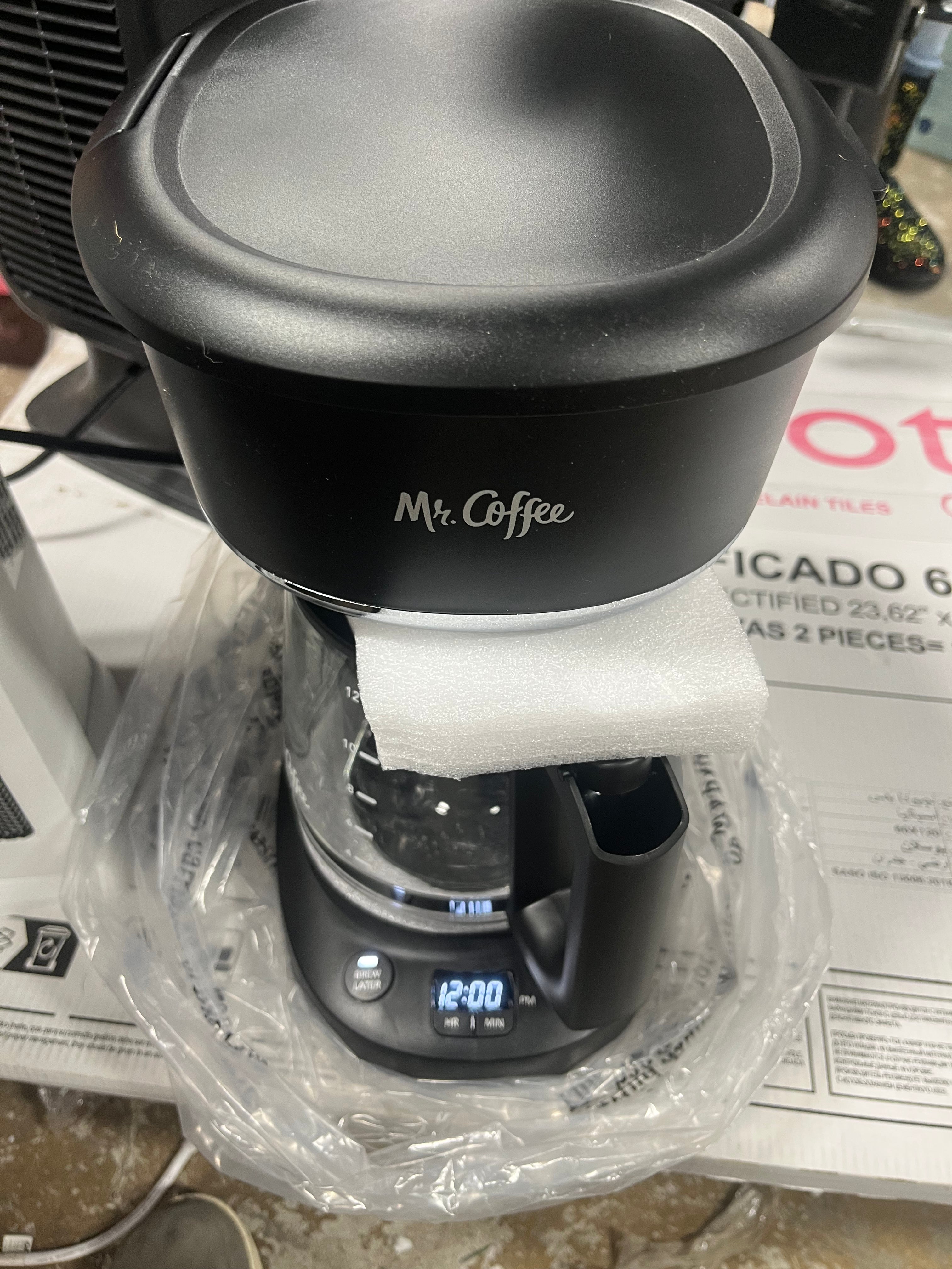 12-Cup Programmable Coffee Maker Black: Stainless Steel Drip Machine, Dishwasher-Safe, Electric, Paper Filter