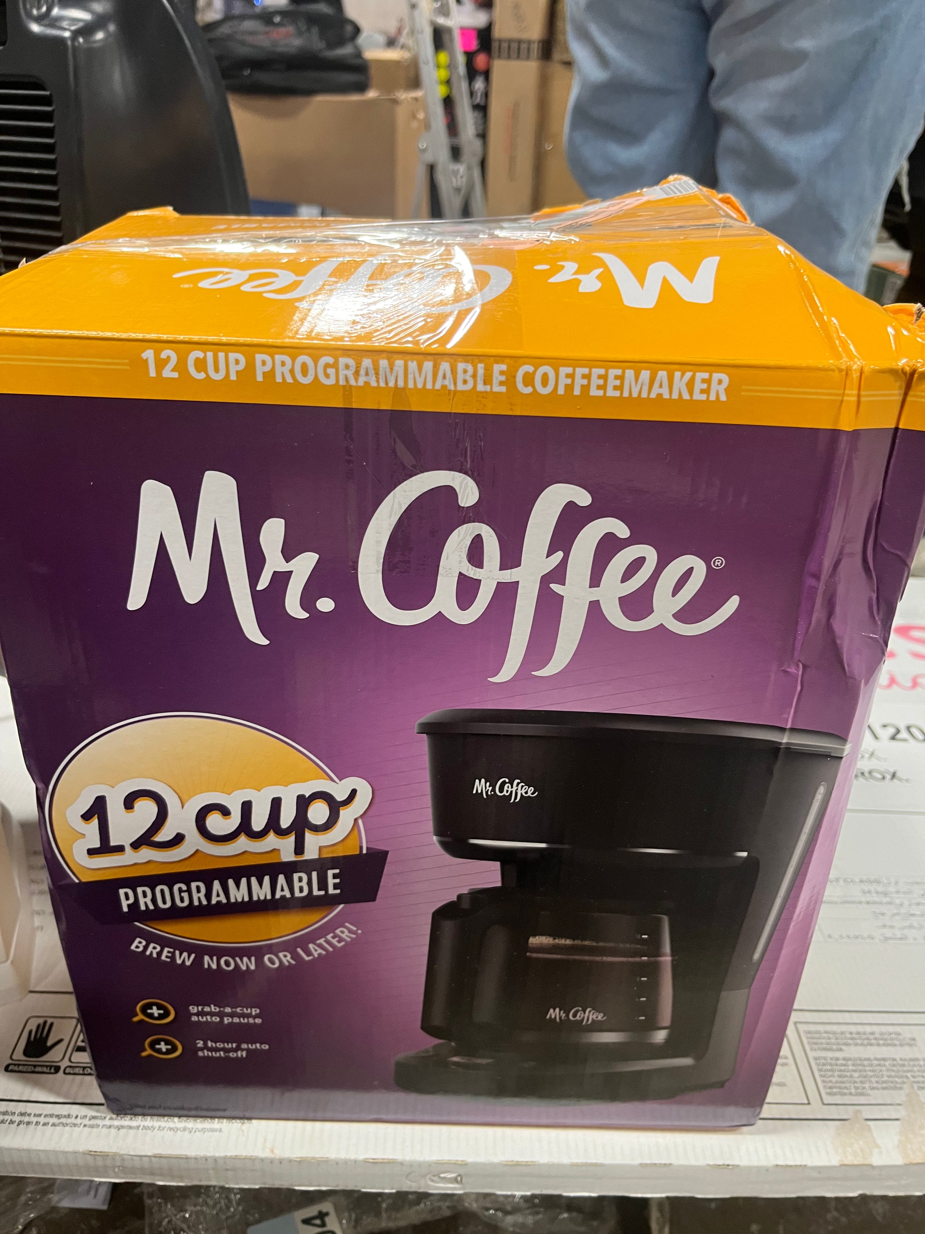 12-Cup Programmable Coffee Maker Black: Stainless Steel Drip Machine, Dishwasher-Safe, Electric, Paper Filter