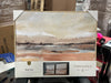 (Set of 2) Faded Landscape Framed Wall Canvases Natural - Polystyrene Frame, Blockprint Art