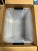 Storage Bin with Lid and Secure Latching Buckles