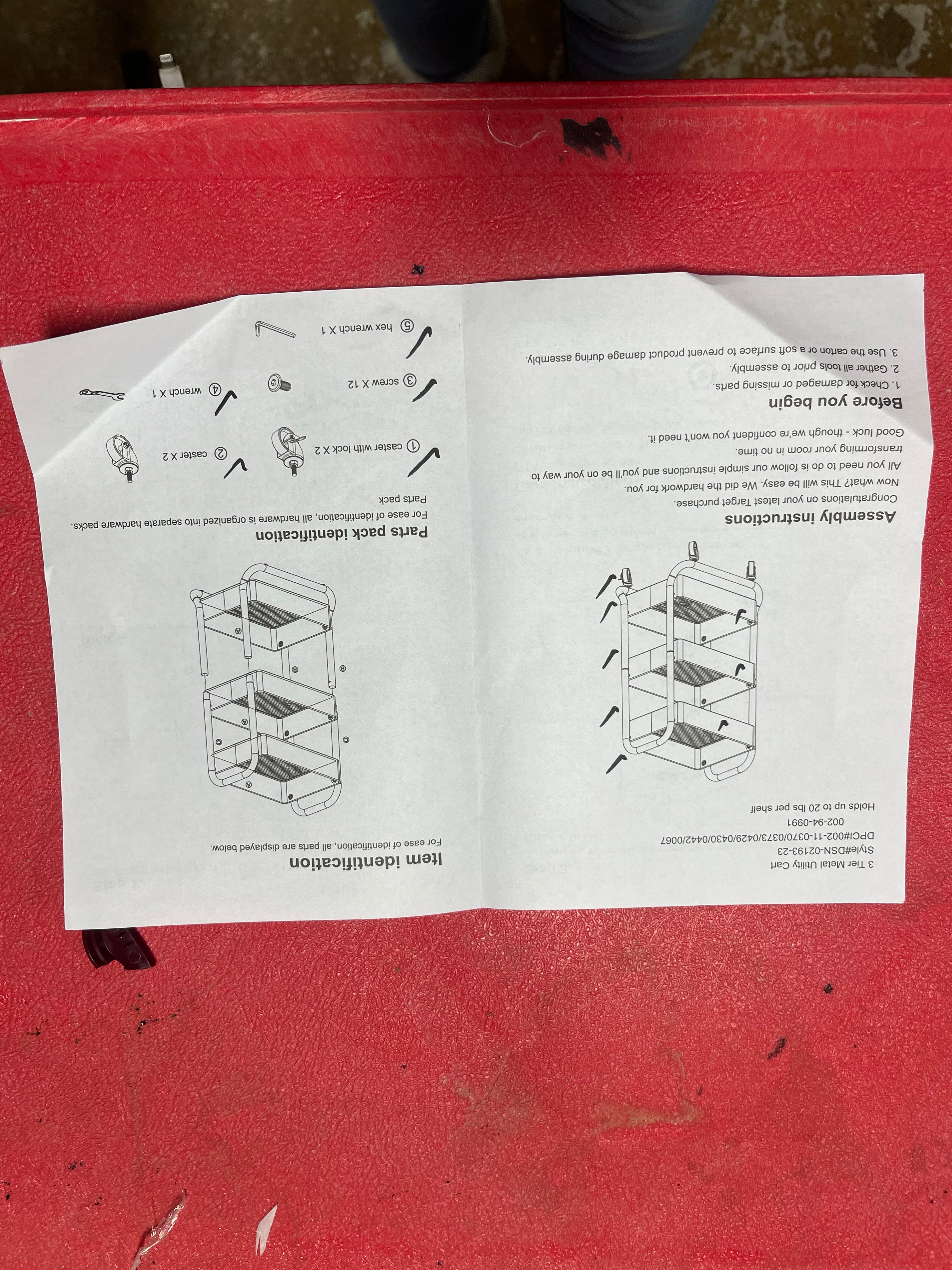 3 Tier Metal Utility Cart