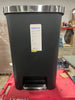 Plastic Locking Lid Step Trash Can Black - Indoor Kitchen Garbage Can, Spot Clean