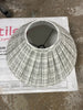 Metal Floor Lamp with Green Pleated Plaid Shade - ETL Listed