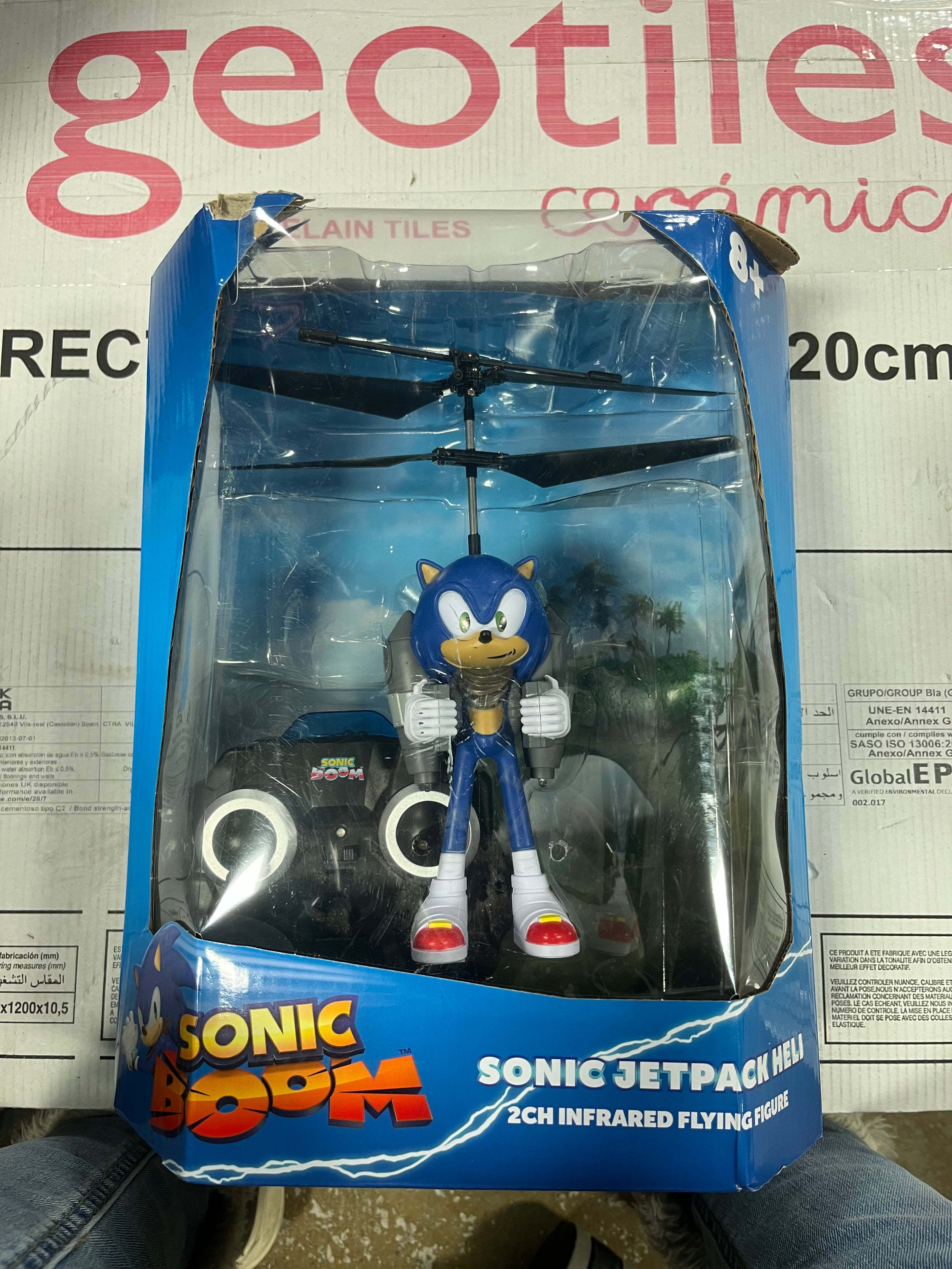 Sonic Boom Sonic Channel IR Jetpack Flying Figure Helicopter