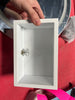 Makeup Vanity Desk, Wooden Adult Dressing Table, Makeup Table with 1 Drawers, Dressing Desk, with Touch light Mirror