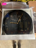 Luxe Wall Clock Black/Brass - Sleek Round Design for Home Decor