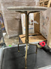 Marble and Brass Accent Side Drink Table