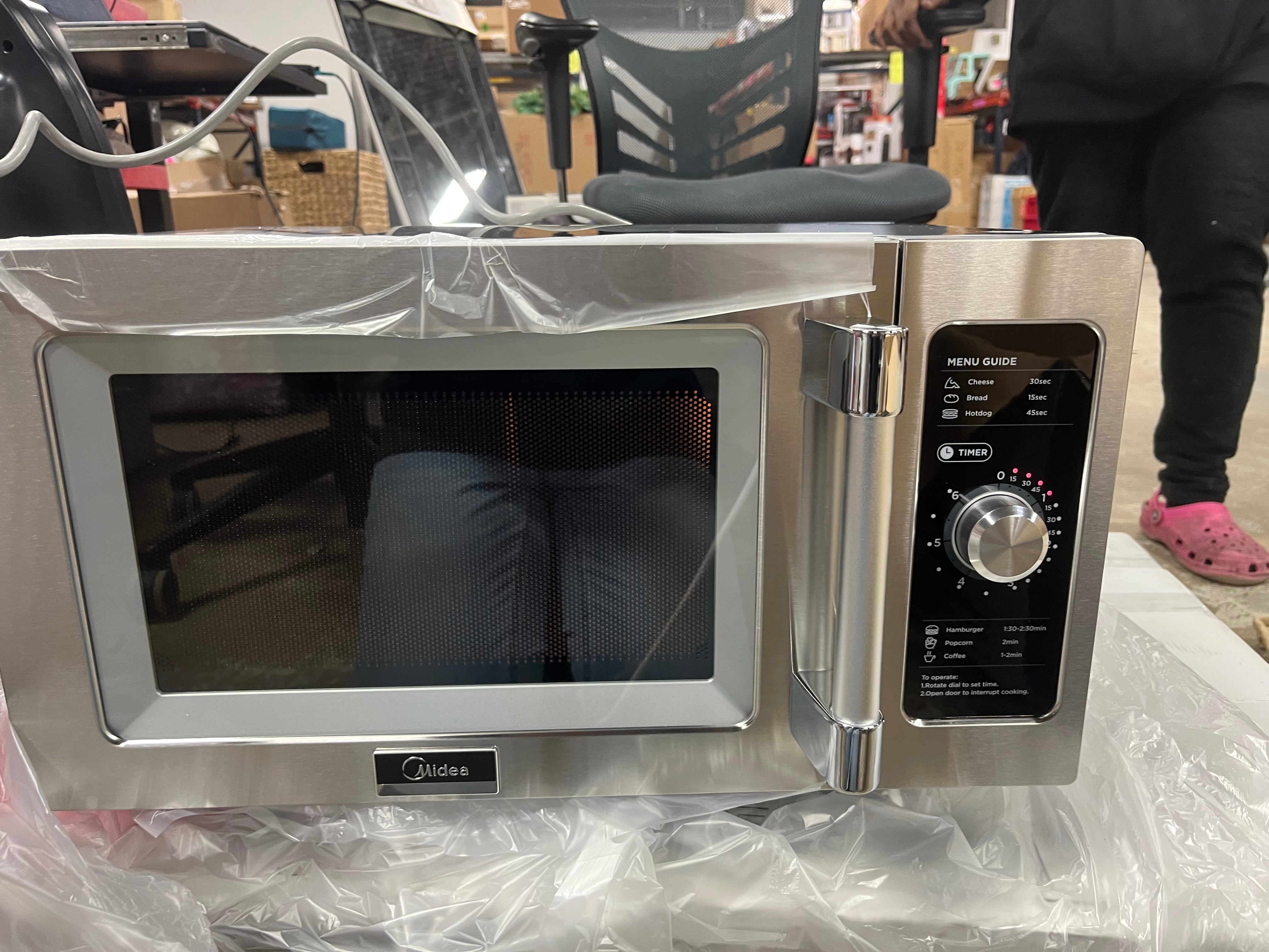 Equipment Countertop Commercial Microwave Oven with Dial, Stainless Steel