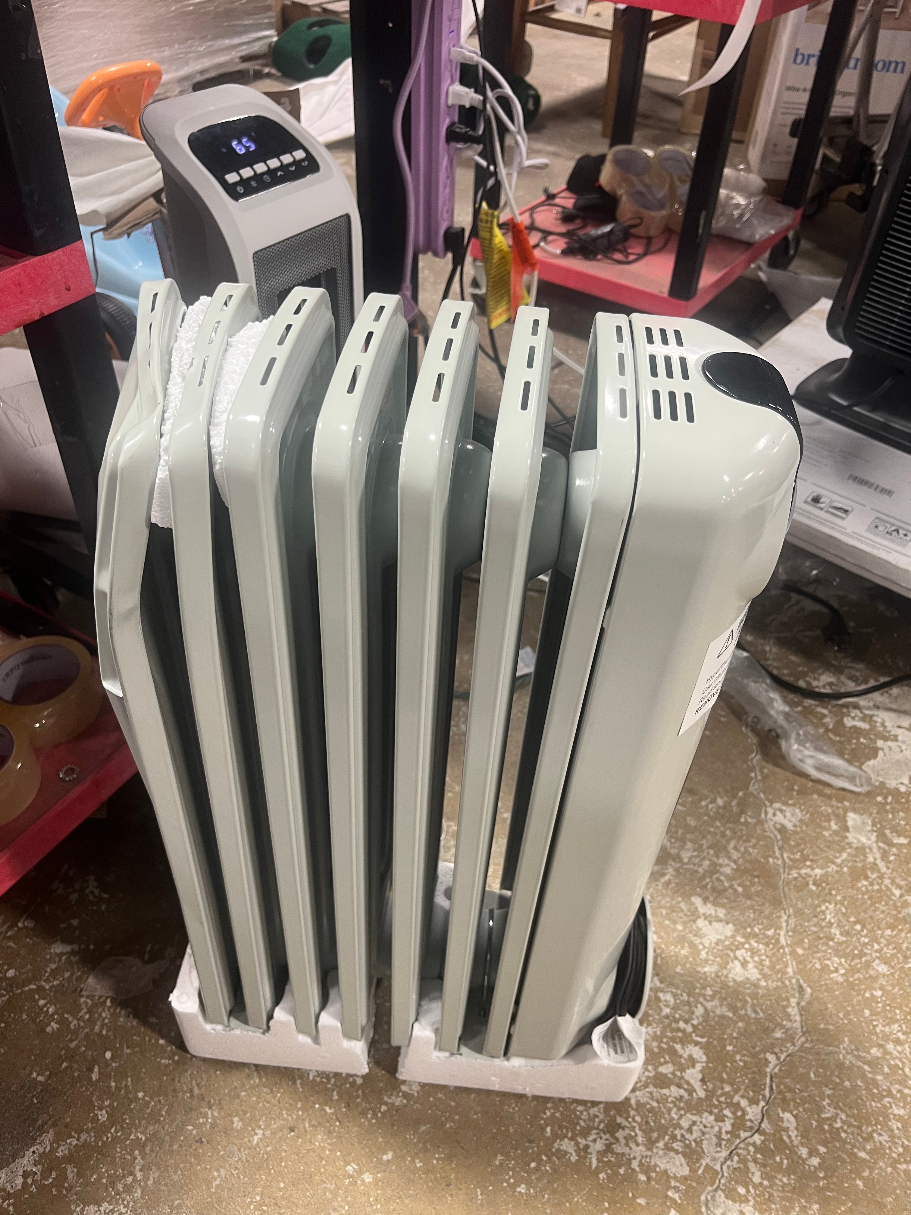 Radiator Heater: Oil Filled, Electric Space Heater, Indoor Use, Programmable Timer, 3 Settings, ETL Listed