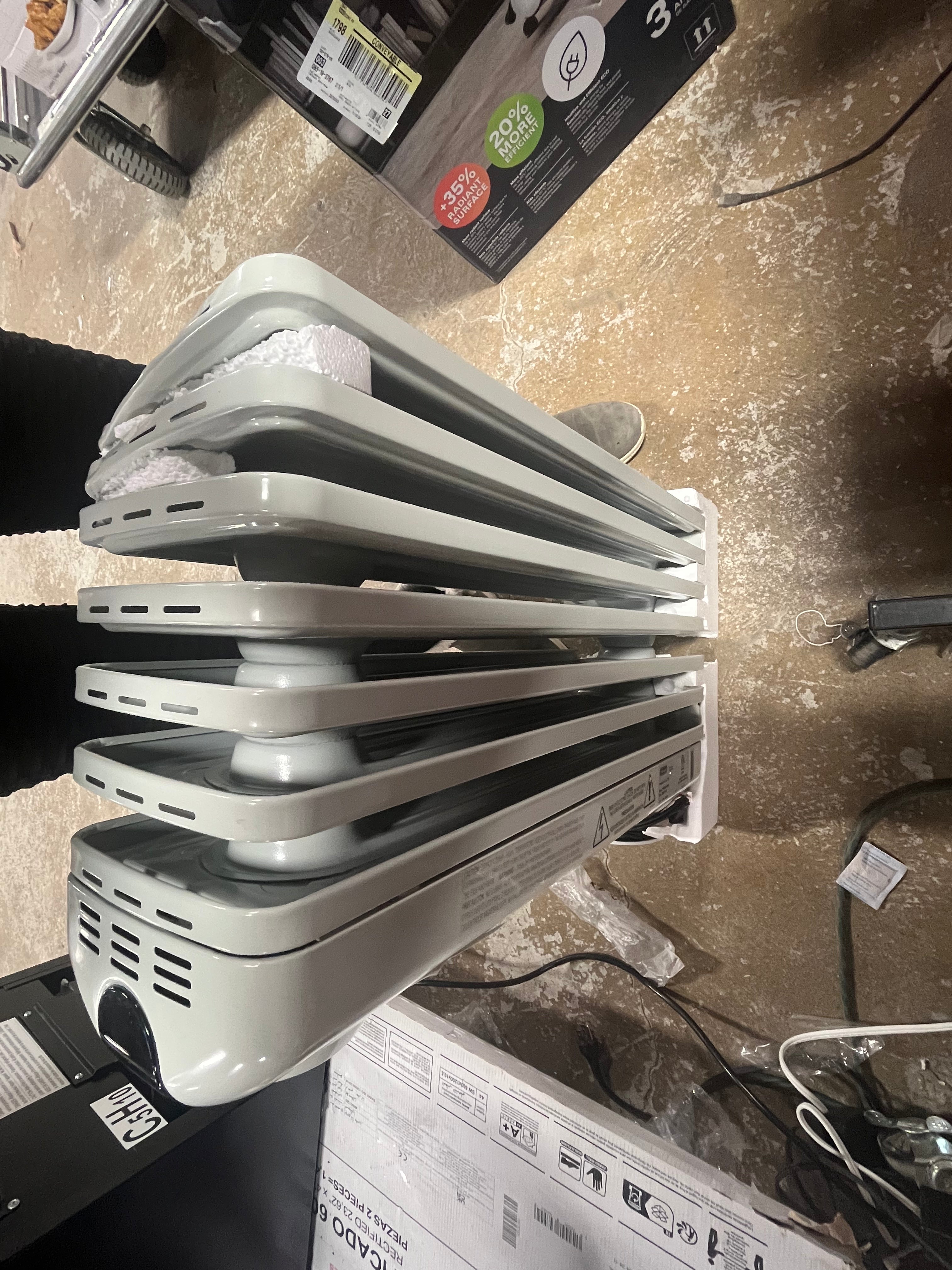 Radiator Heater: Oil Filled, Electric Space Heater, Indoor Use, Programmable Timer, 3 Settings, ETL Listed