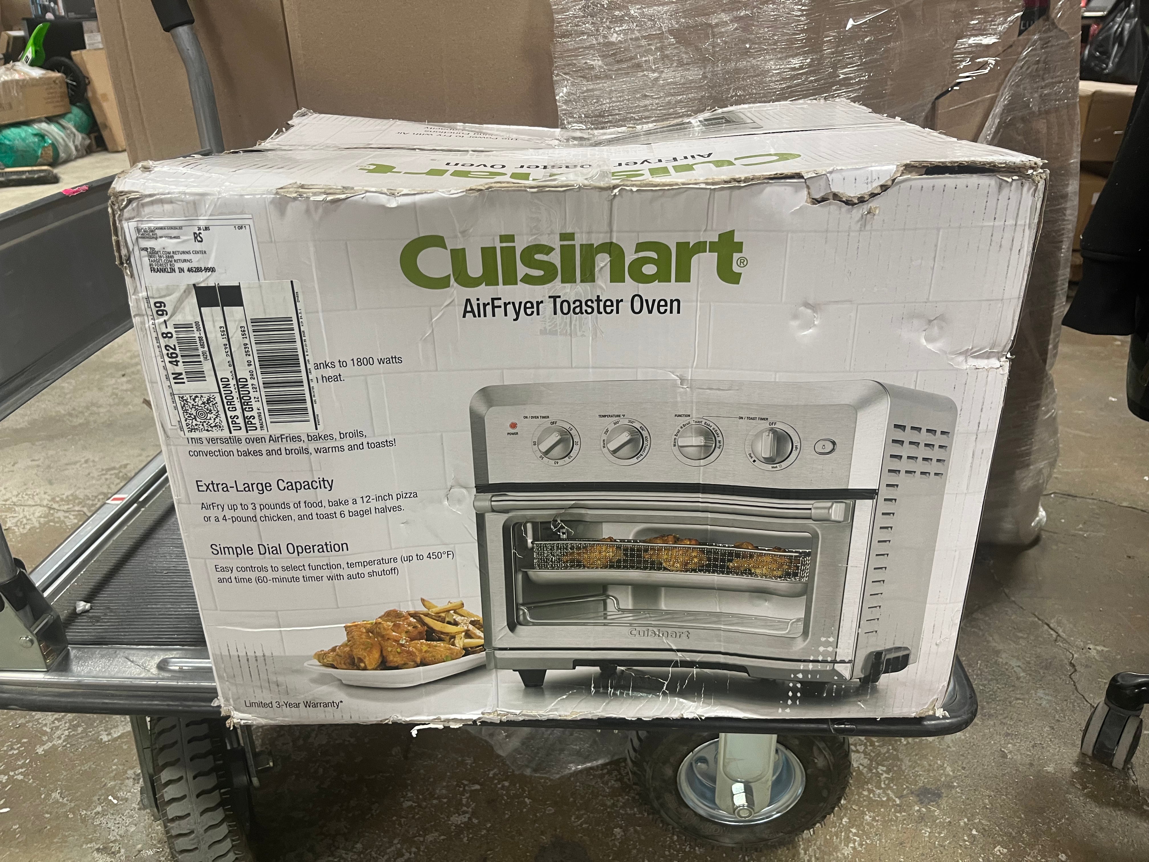 Air Fryer Toaster Oven Stainless Steel: Convection Bake, Broiler, Cool Touch