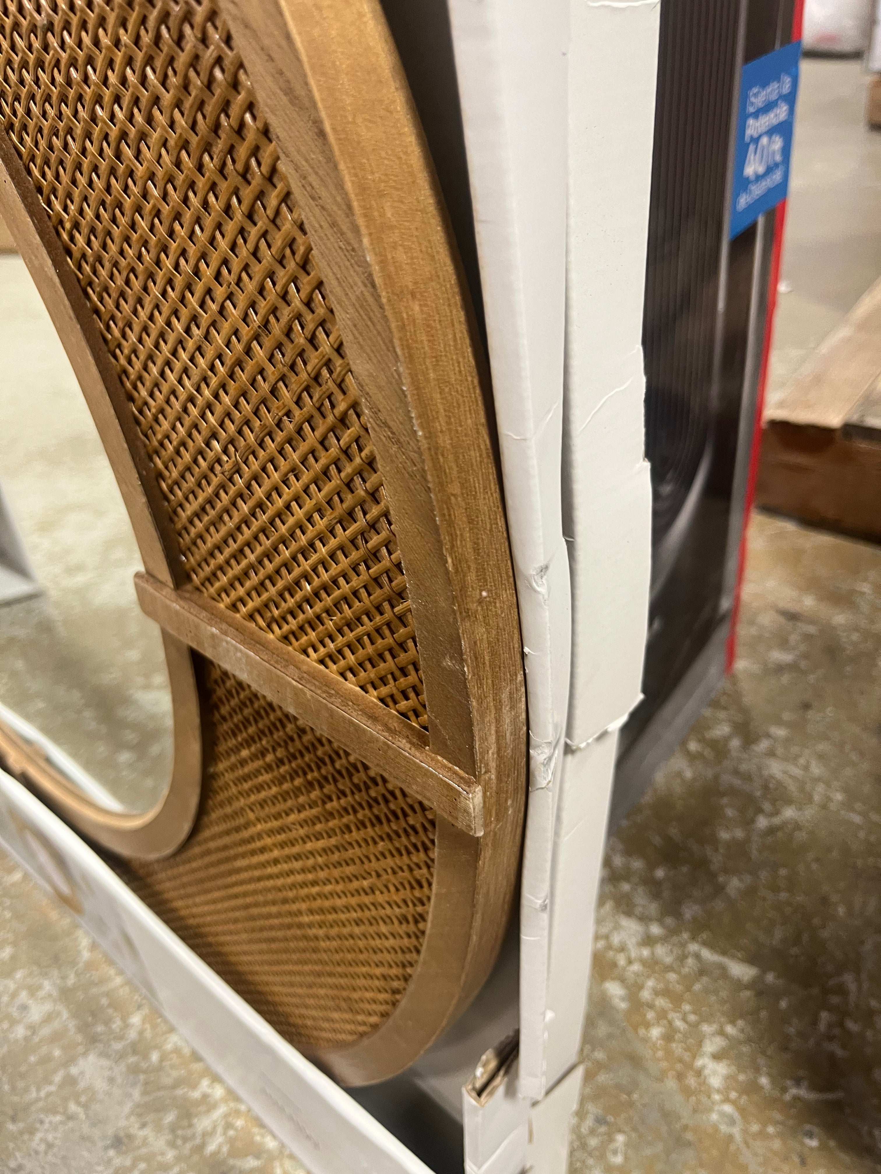 Caning Round Wall Mirror