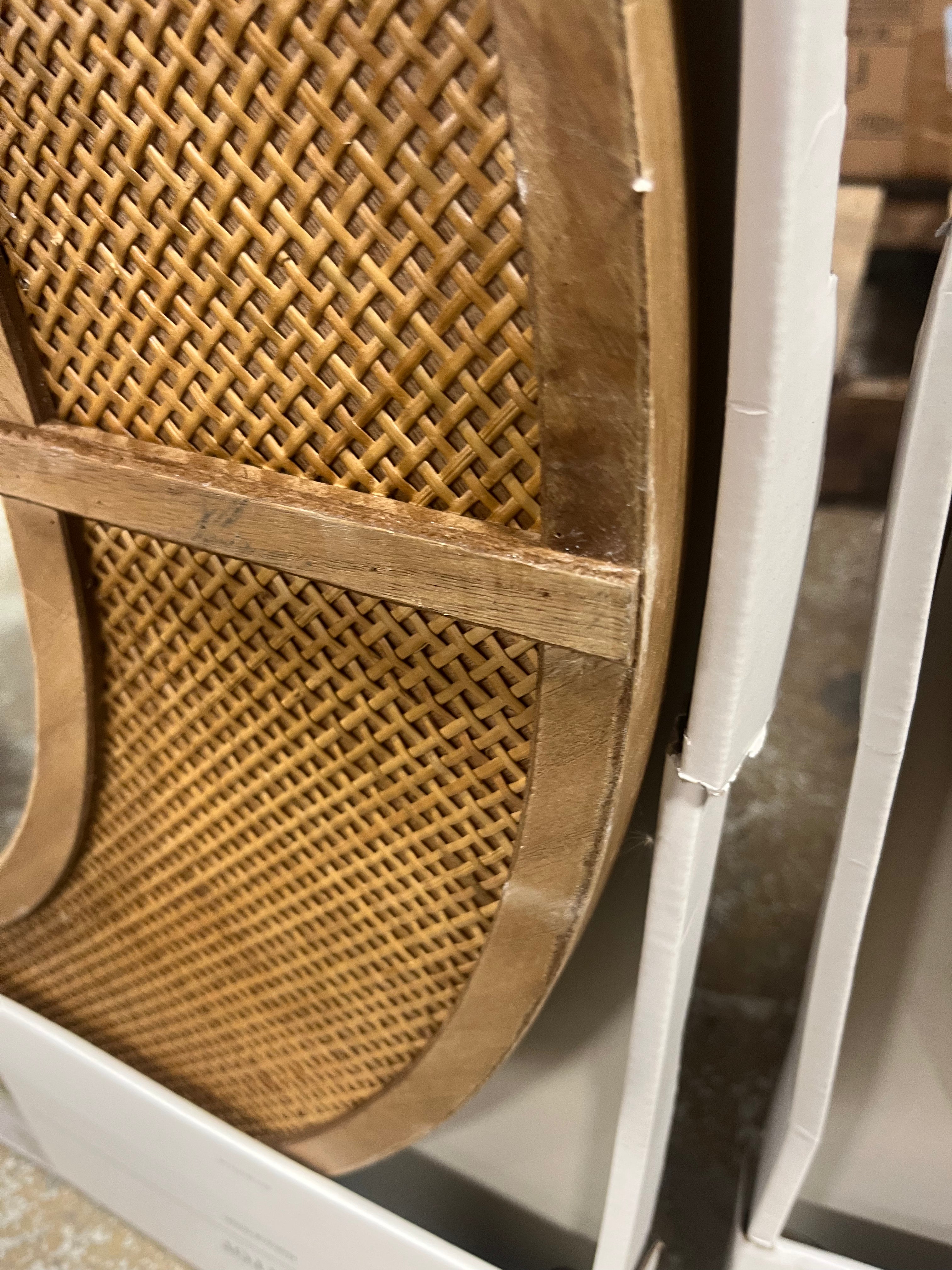 Caning Round Wall Mirror