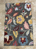 Washable Garden Floral Accent Rug Gray - 2'5
