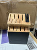 14pc 2-Tone Block Knife Set Black: High Carbon Stainless Steel, Forged Cutlery, Hand Wash