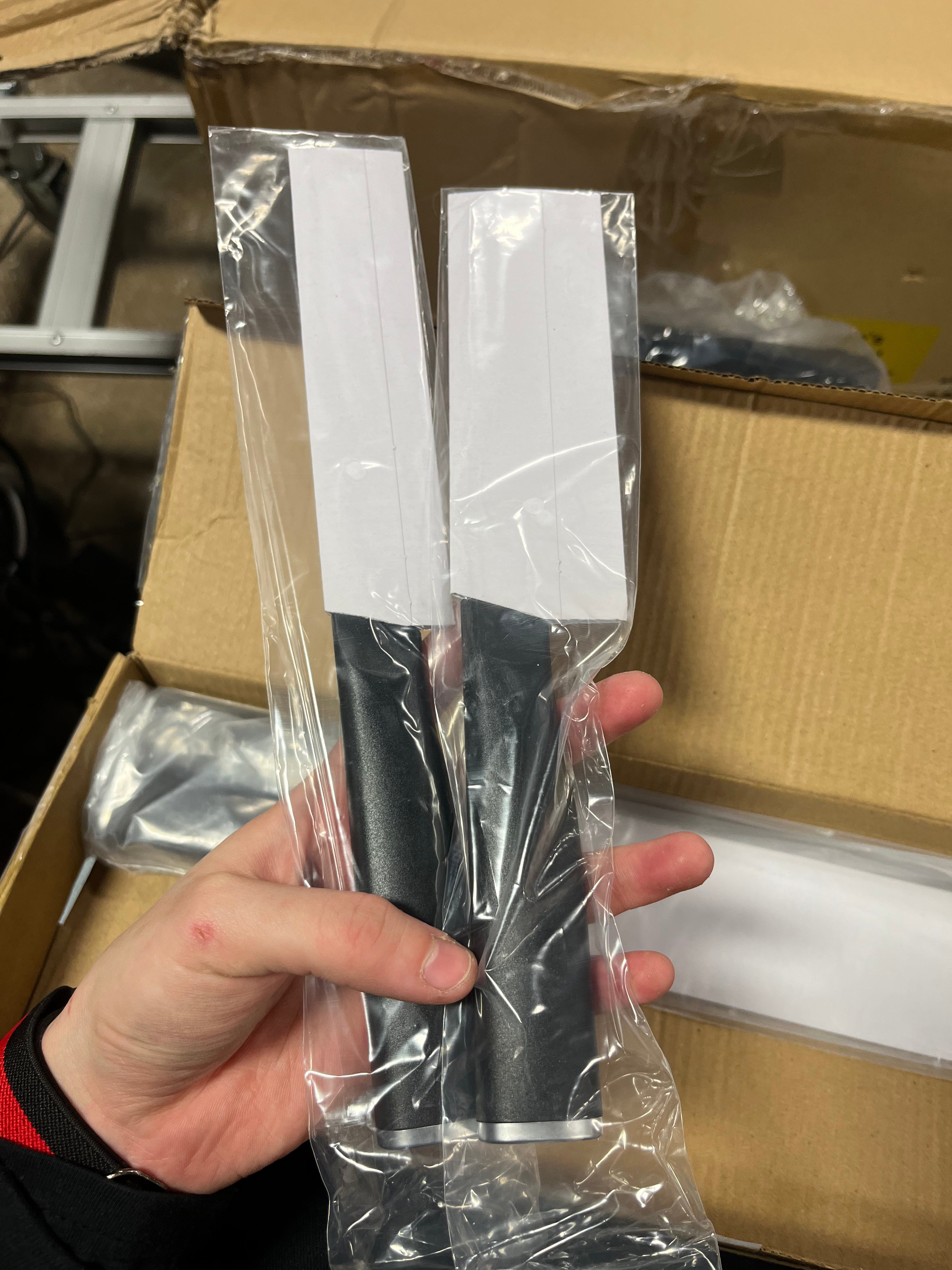 14pc 2-Tone Block Knife Set Black: High Carbon Stainless Steel, Forged Cutlery, Hand Wash