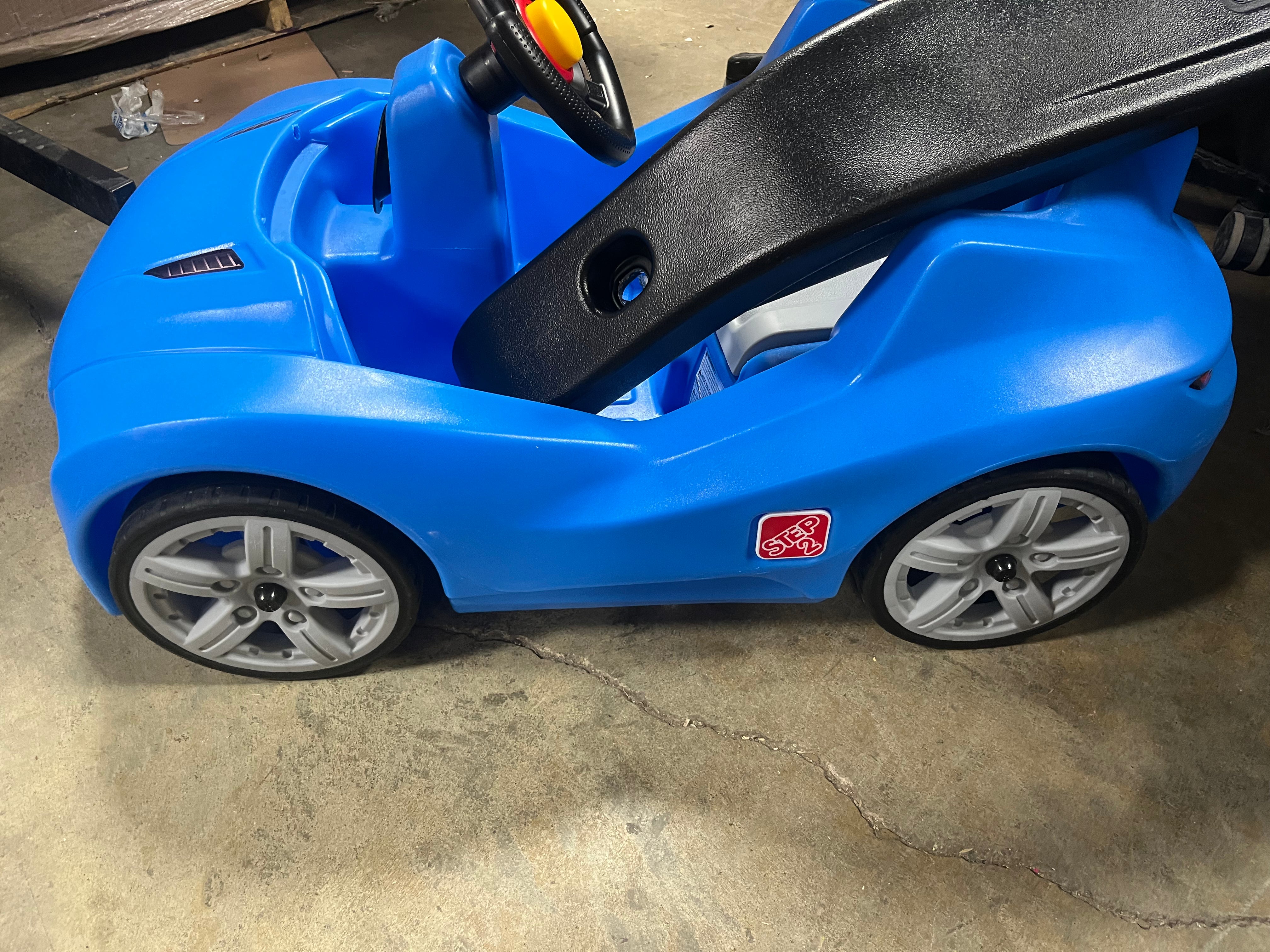 Whisper Ride Blue Cruiser Push Car and Ride on Toy for Toddlers