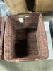 Rectangle Rattan Decorative Basket Dark Brown - FSC Certified Wicker Storage, Spot Clean