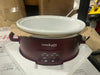 Cook & Carry Programmable Slow Cooker Ceramic Lambrusco Red: 3 Settings, Dishwasher-Safe Parts
