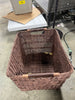 Rectangle Rattan Decorative Basket Dark Brown - FSC Certified Wicker Storage, Spot Clean