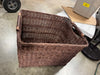 Rectangle Rattan Decorative Basket Dark Brown - FSC Certified Wicker Storage, Spot Clean