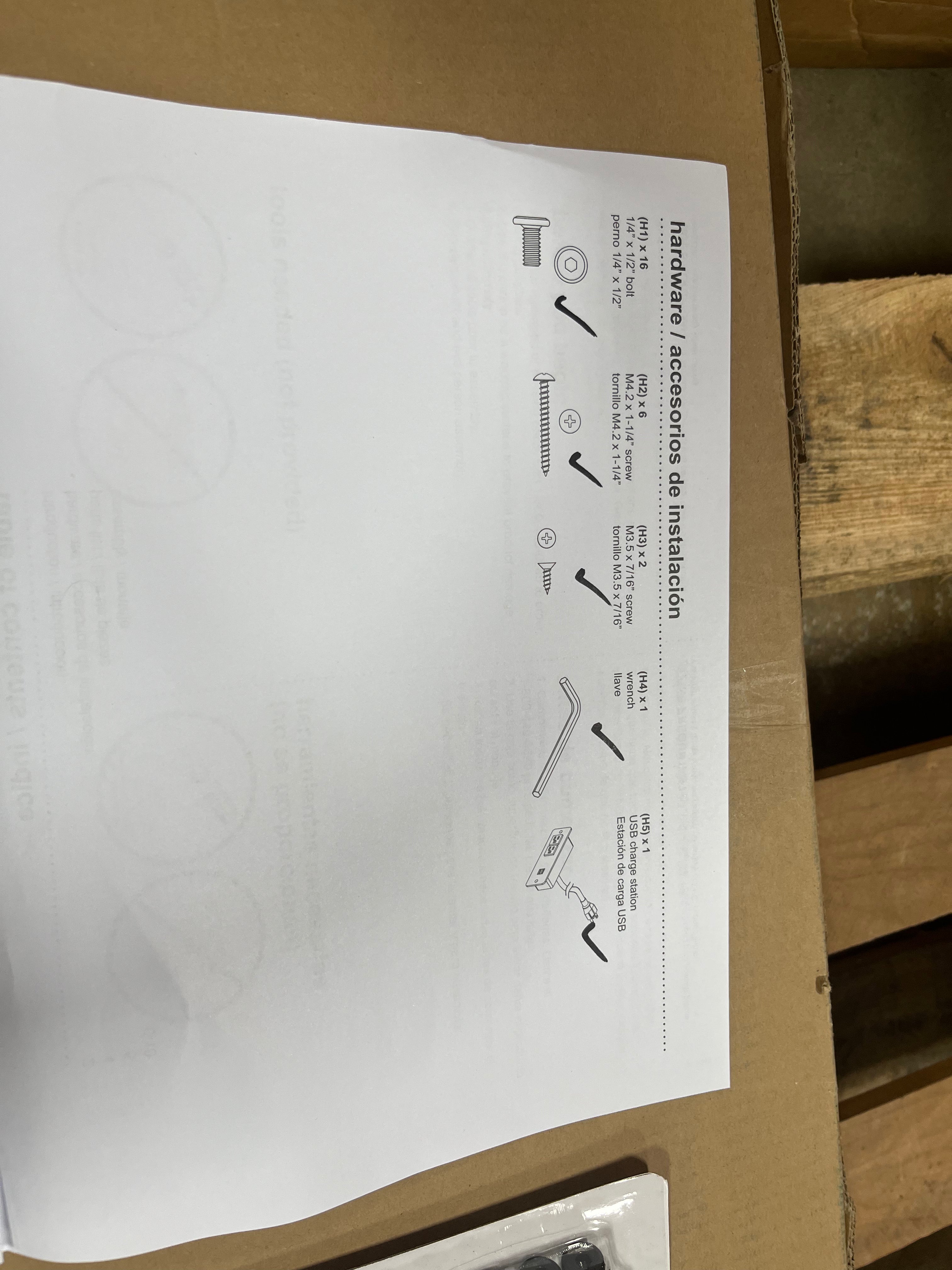 Loring Wood Writing Desk with Drawers and Charging Station