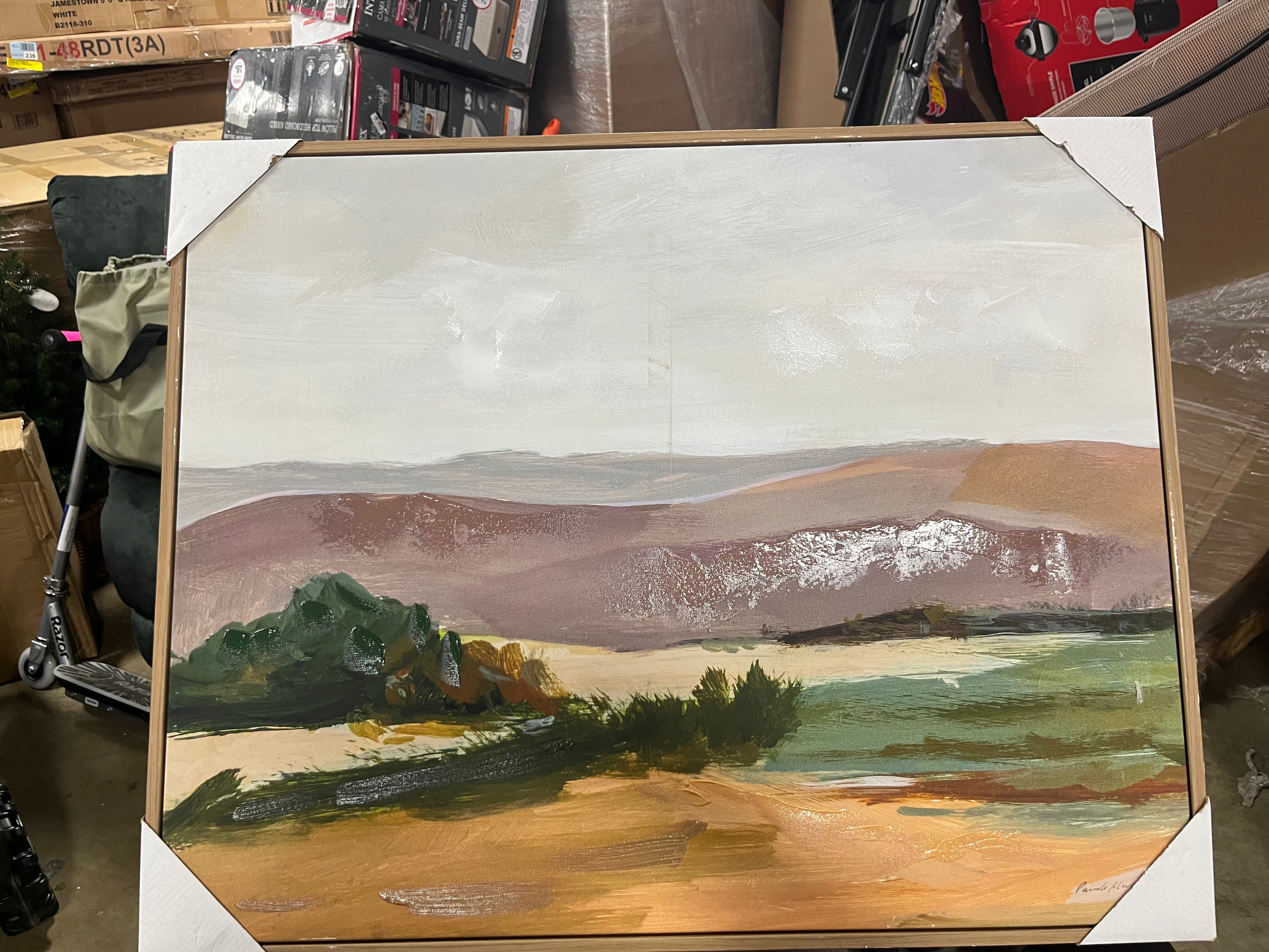 Landscape Framed Canvas Natural