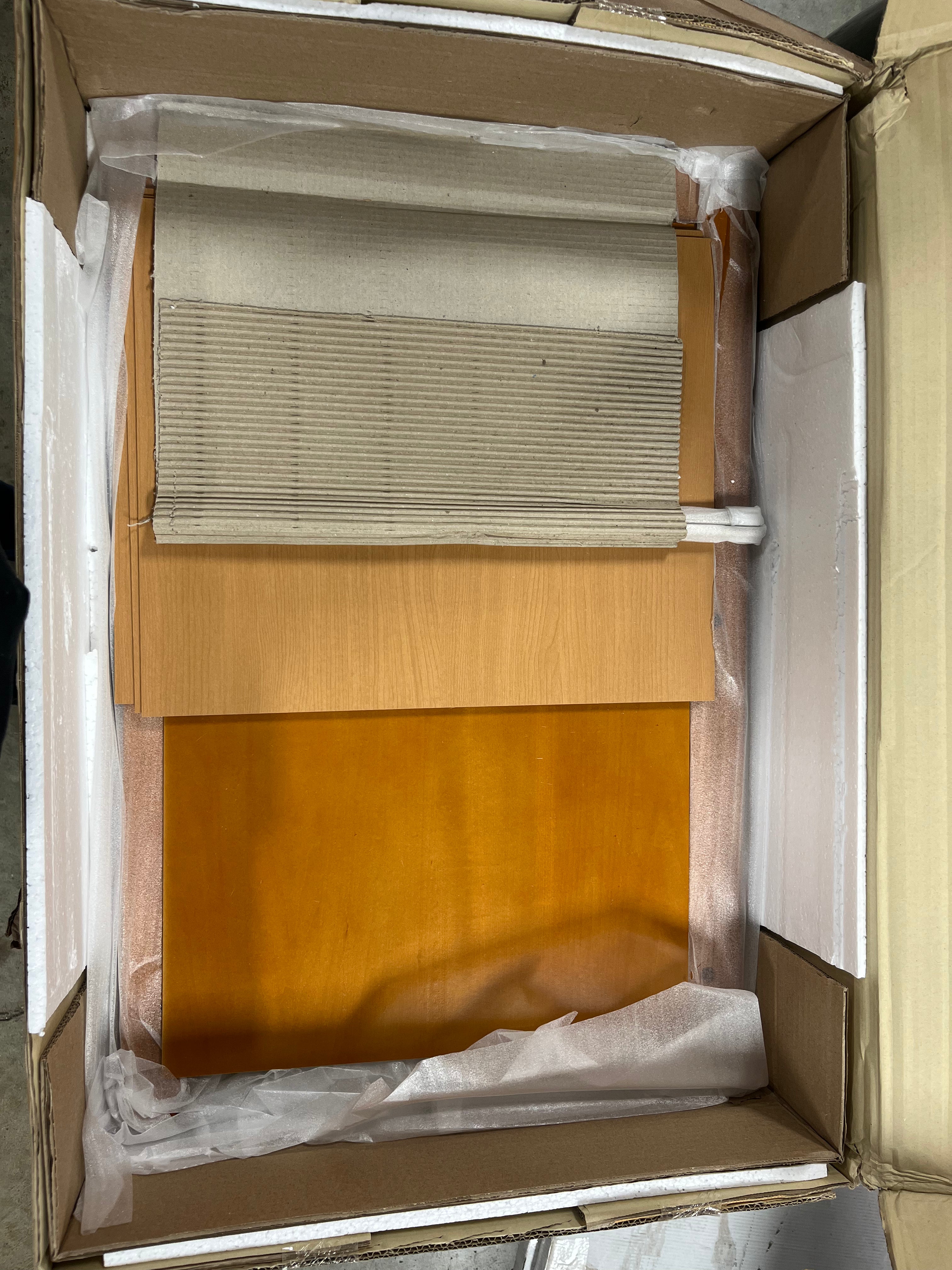 4 Drawers Studio File Cabinet Honey Brown - Vertical Storage, Home Office, L-Shaped Desk Compatible