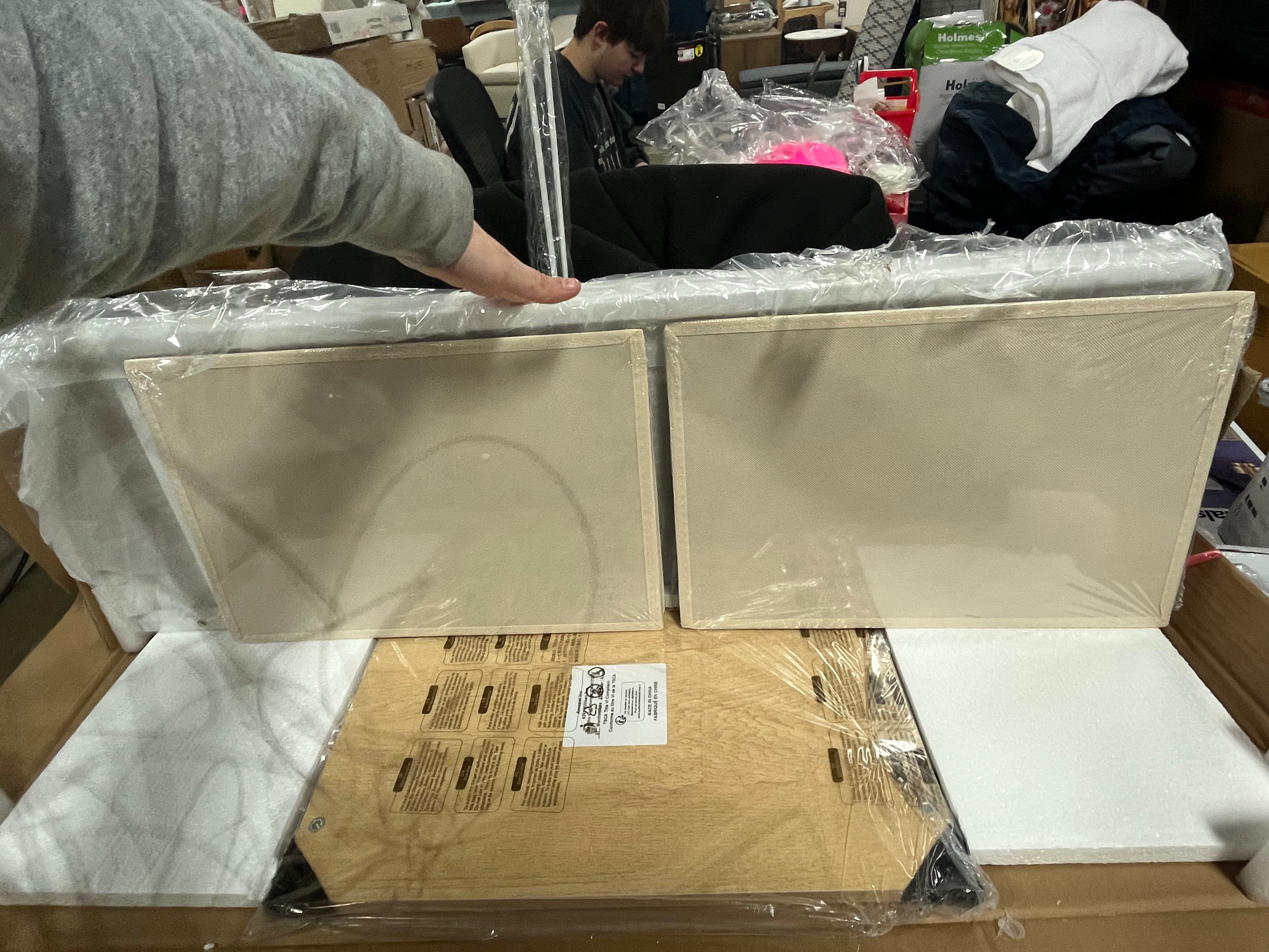 Bedroom, Fabric Dresser with 4 Metal Frame
