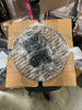 Metal Lattice Wood Burning Round Outdoor Fire Pit Black -Rust-Resistant Steel, Mesh Sides, Angled Legs