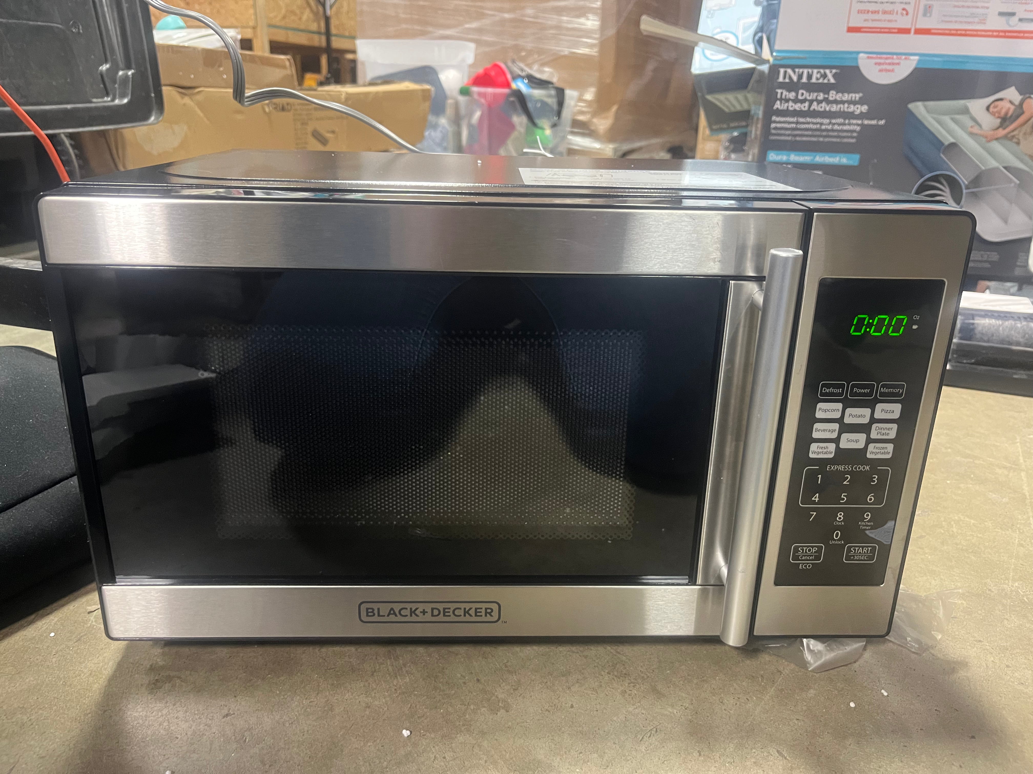 Microwave Oven - Black - Countertop, Small Dorm Microwave, Child Lock, 8 Programs