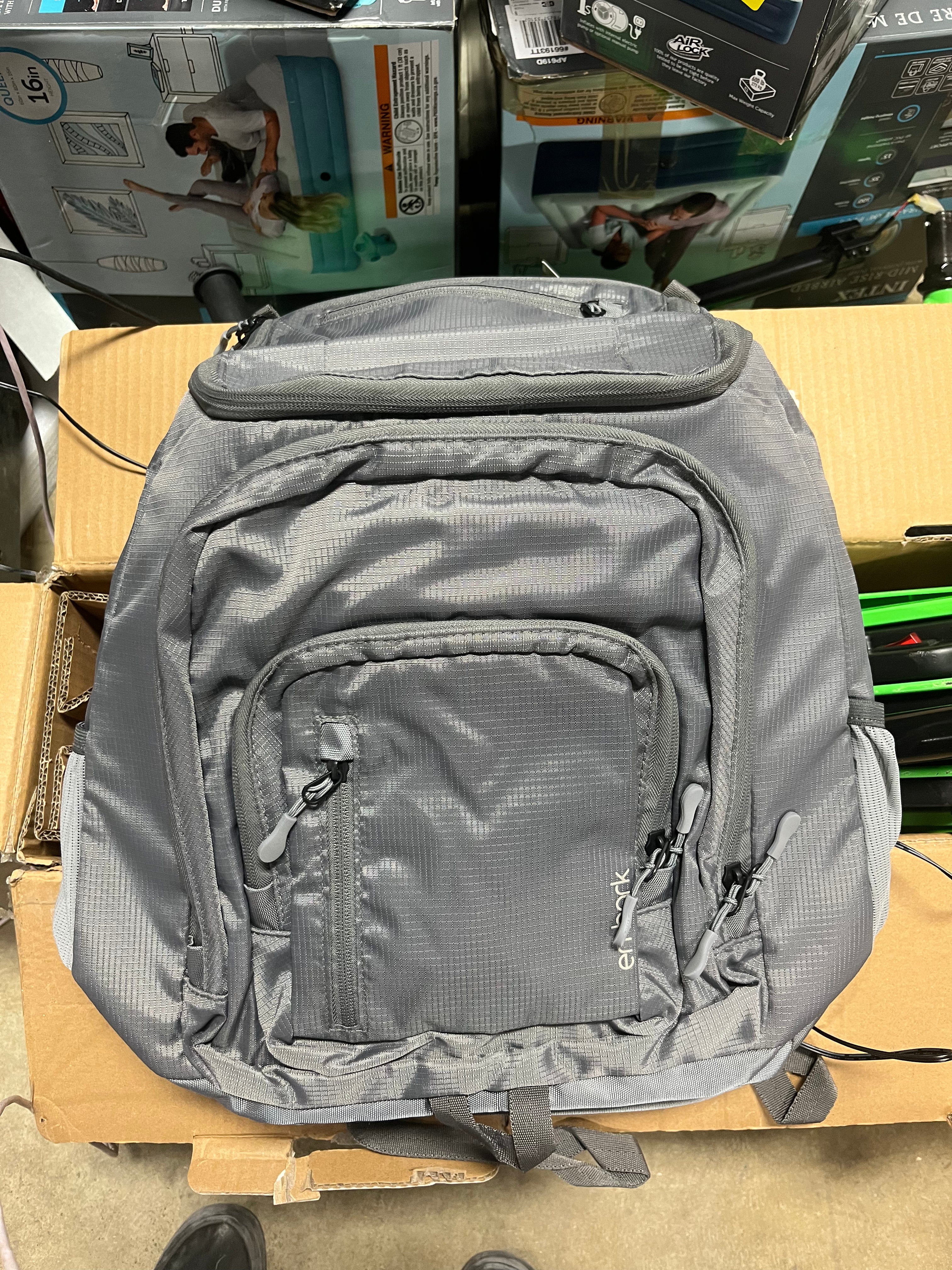 Elite Top Opening Large Capacity School Backpack Fits Laptop, Gray